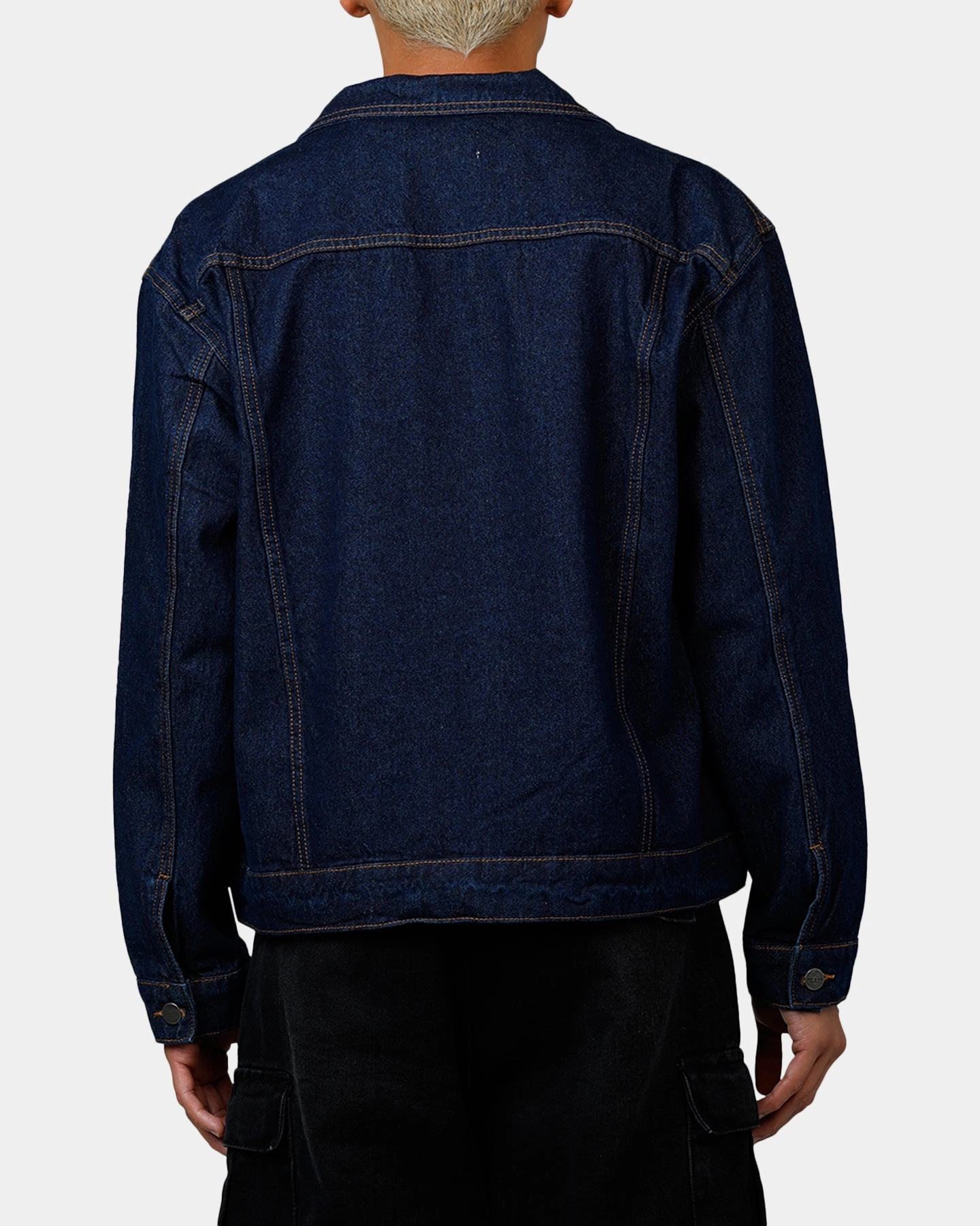 Saint Morta Boxy Denim Jacket Indigo/Tan Quick Drying Noise Reducing Zippers