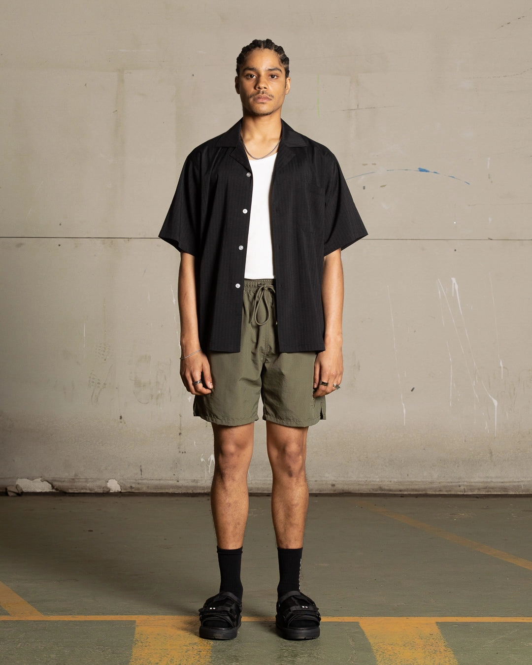 Versatile Piece clean look Saint Morta Cali Beach Shorts Khaki Green
