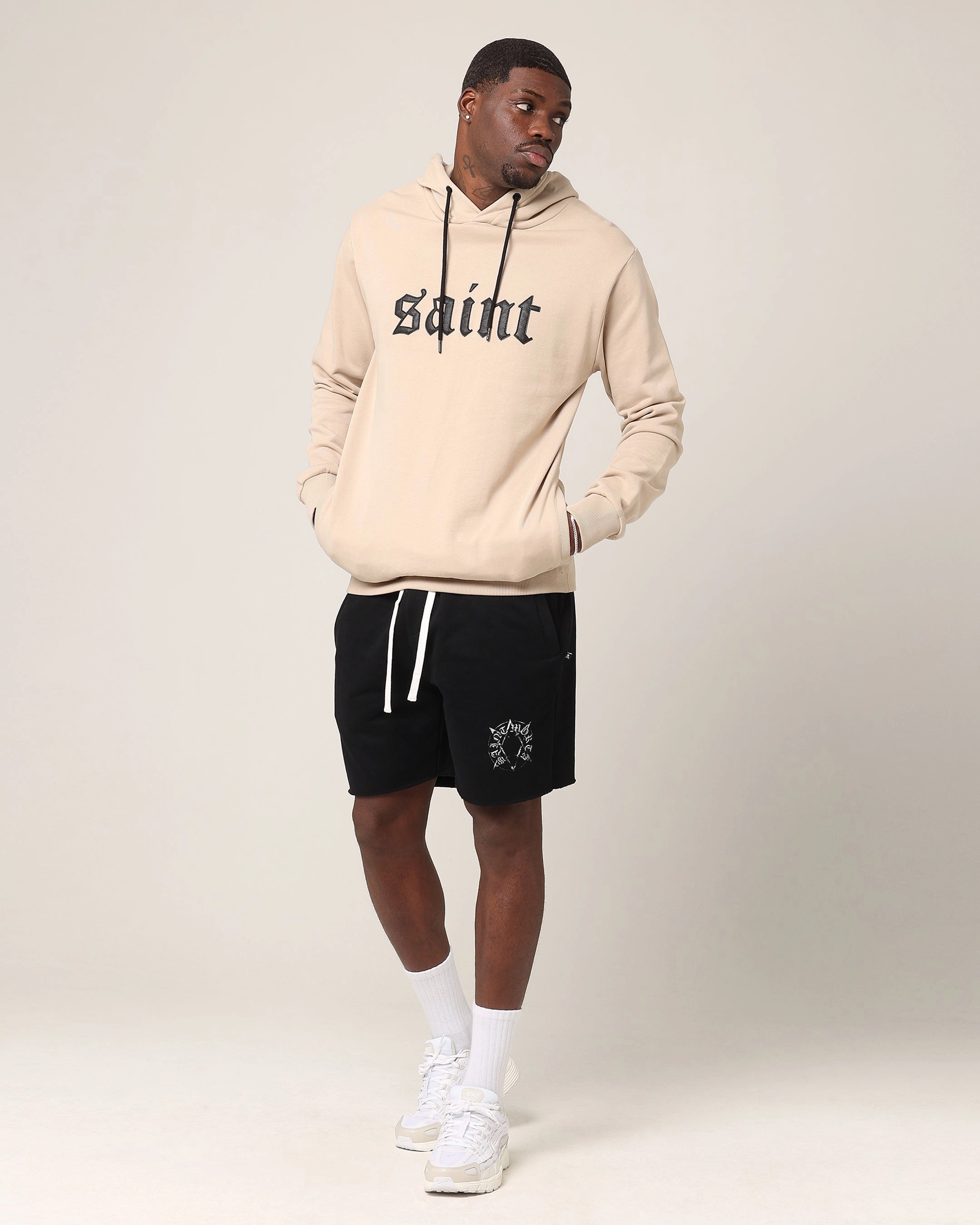 Saint Morta Cambronne Hoodie Stone/Black layering option