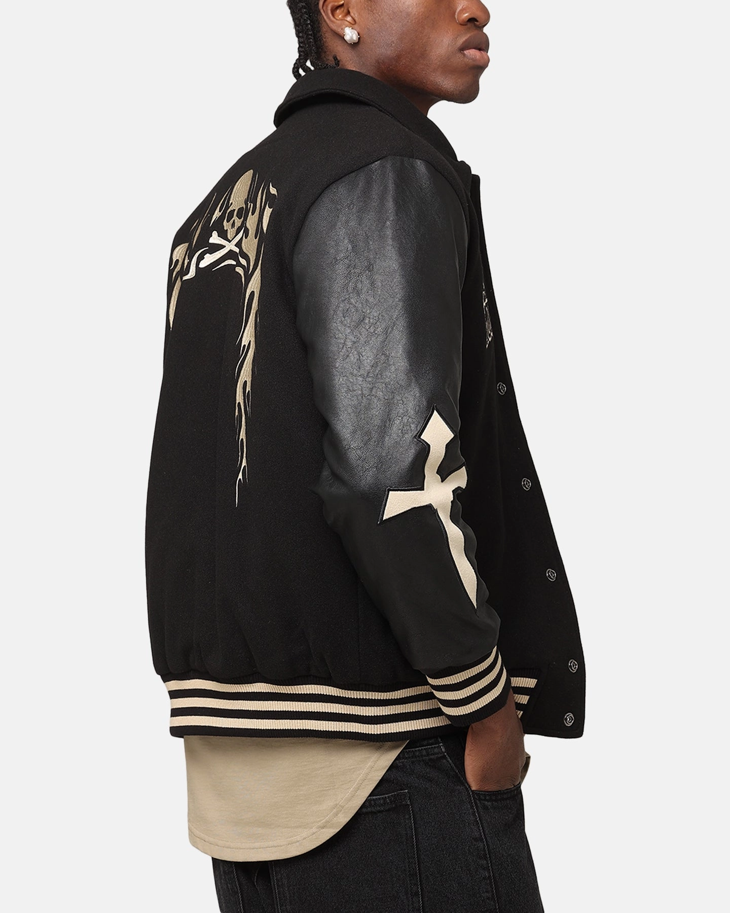 Focus Saint Morta Ceremonies Varsity Jacket Black/Tan