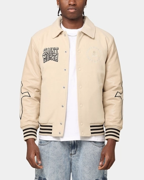Saint Morta Ceremonies Varsity Jacket Stone Compression Panels