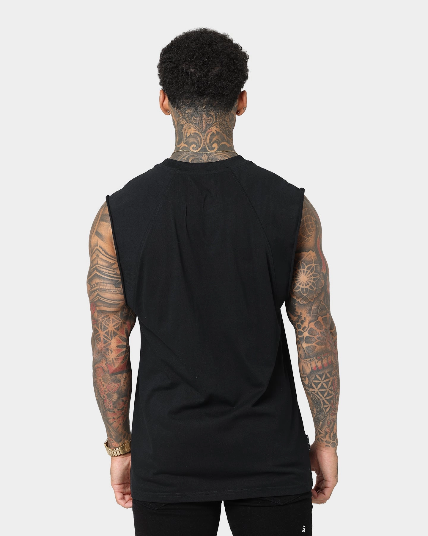 Saint Morta Ceremony Raglan Muscle T-Shirt Black/Gold Easygoing Design Breathable apparel