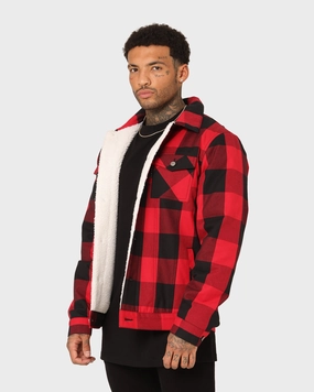 Saint Morta Checks Sherpa Jacket Black/Red gift - giving option