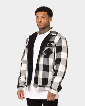 Saint Morta Checks Sherpa Jacket Black/White Easy Zip
