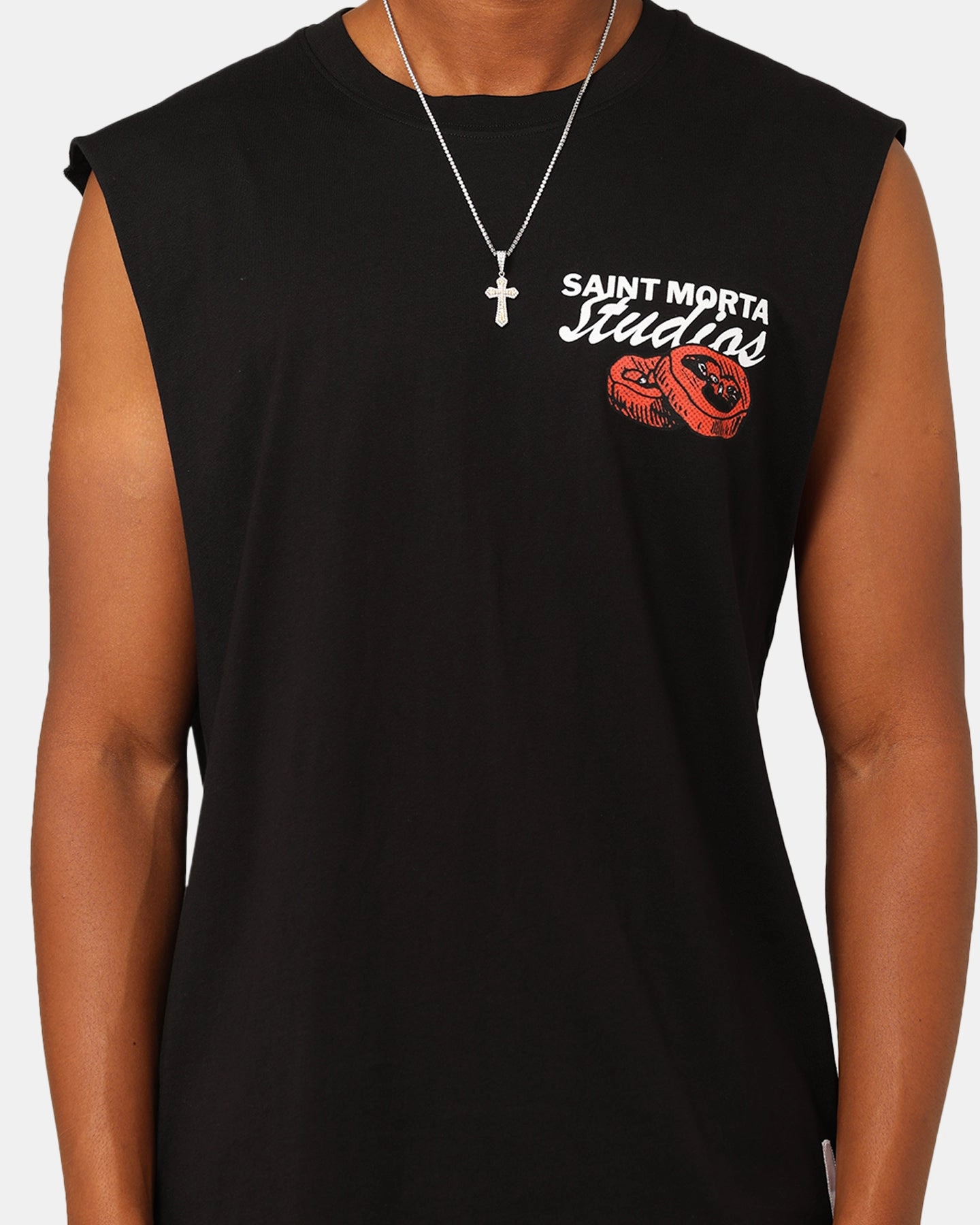 Versatile Wear Comfortable fit Saint Morta Chilli Fusion Muscle T-Shirt Black