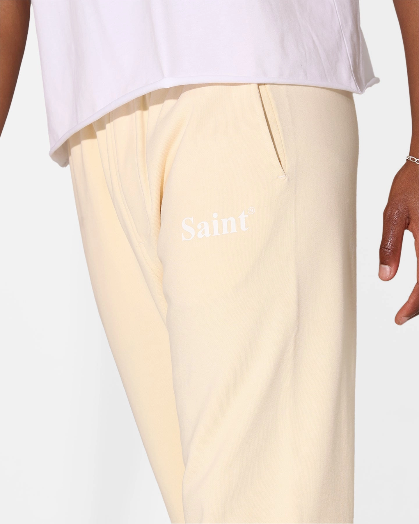 Seamless construction Trendy Waist Saint Morta Classique Sweatpants Off White