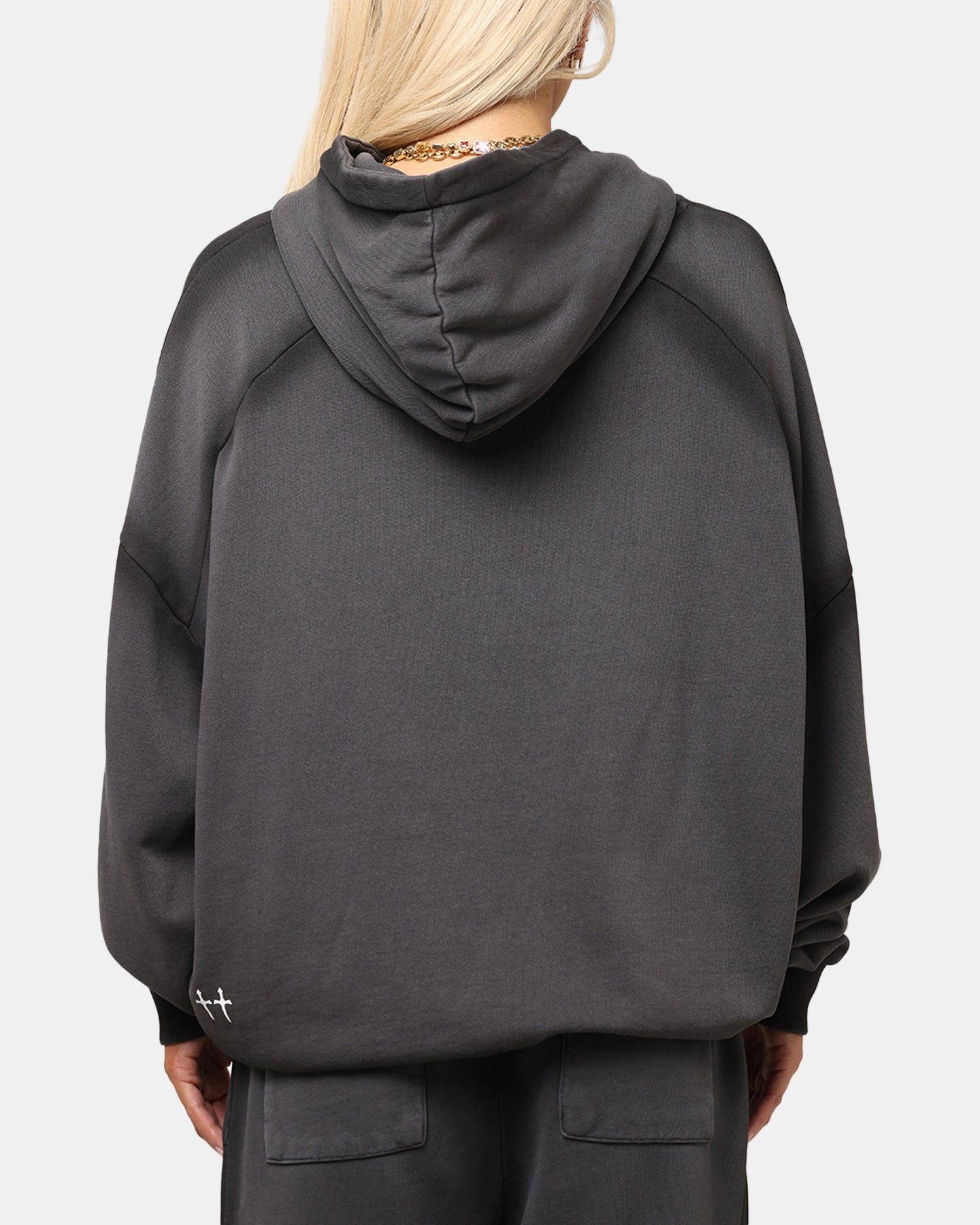 Saint Morta Contrast Wash Hoodie Black Wash Standard Easy Fit