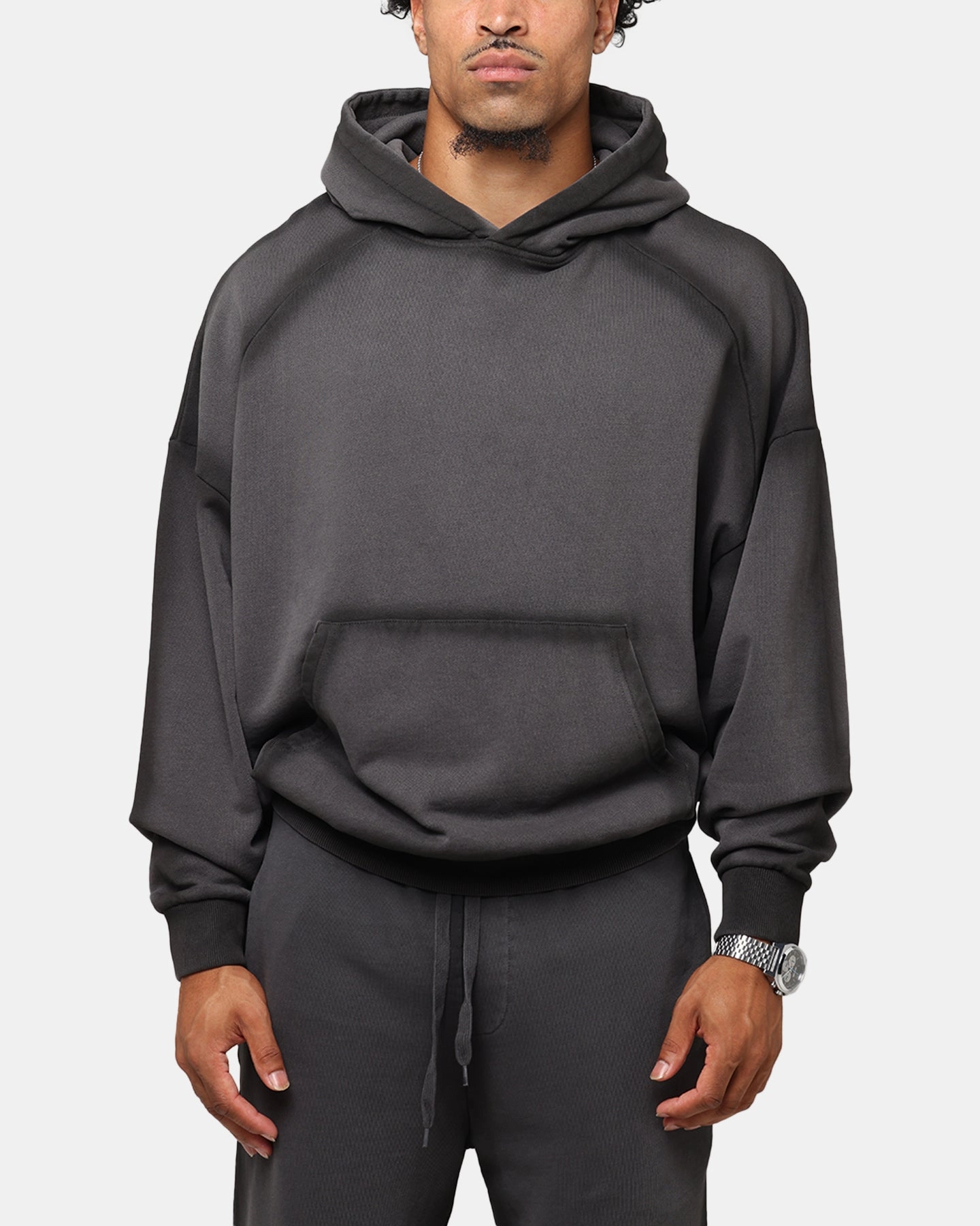 HemLock Adjustment System Saint Morta Contrast Wash Hoodie Black Wash
