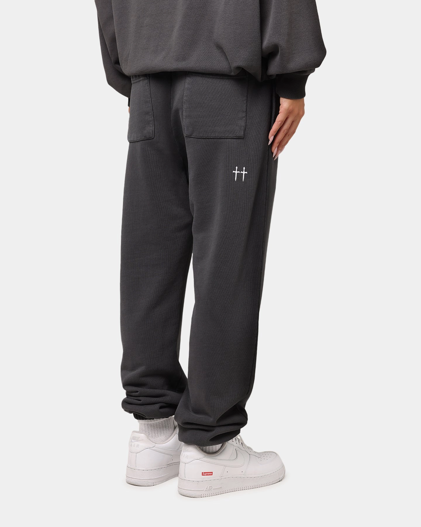 Saint Morta Contrast Wash Sweatpants Washed Black Street Utility Outdoor Friendly