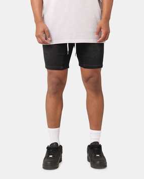 Flex Waist System Saint Morta Correr Denim Shorts Washed Black