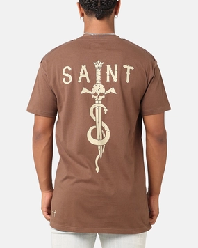 Saint Morta Daggers Lafayette T-Shirt Brown/Tan BioBased Fibers