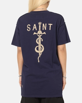 Saint Morta Daggers Lafayette T-Shirt Indigo hypoallergenic