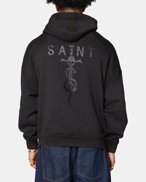 vertical Saint Morta Daggers Premium Hoodie Contrast Black