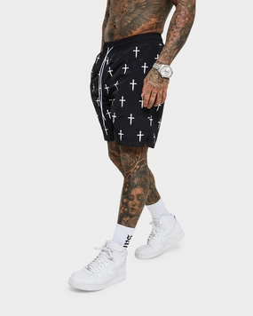 Saint Morta Daggers Shorts Black Swimwear DoubleStitchedSeams
