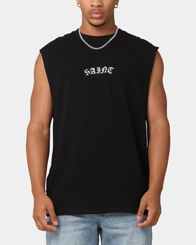 Saint Morta Dead Oversized Muscle T-Shirt Black Layered Look Holiday Style Trend