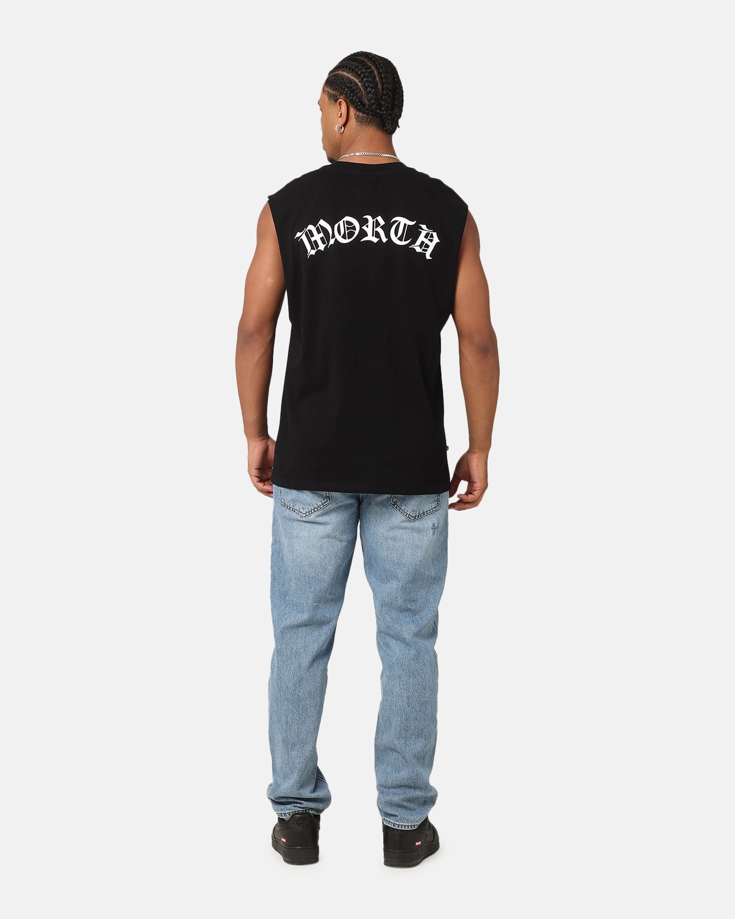 men's clothing Saint Morta Dead Oversized Muscle T-Shirt Black