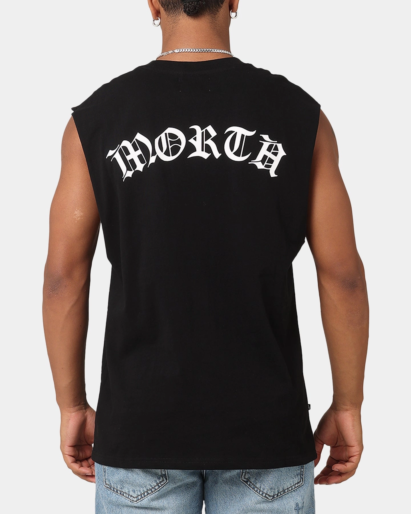 Saint Morta Dead Oversized Muscle T-Shirt Black Comfy Layer Wear Easy Layer