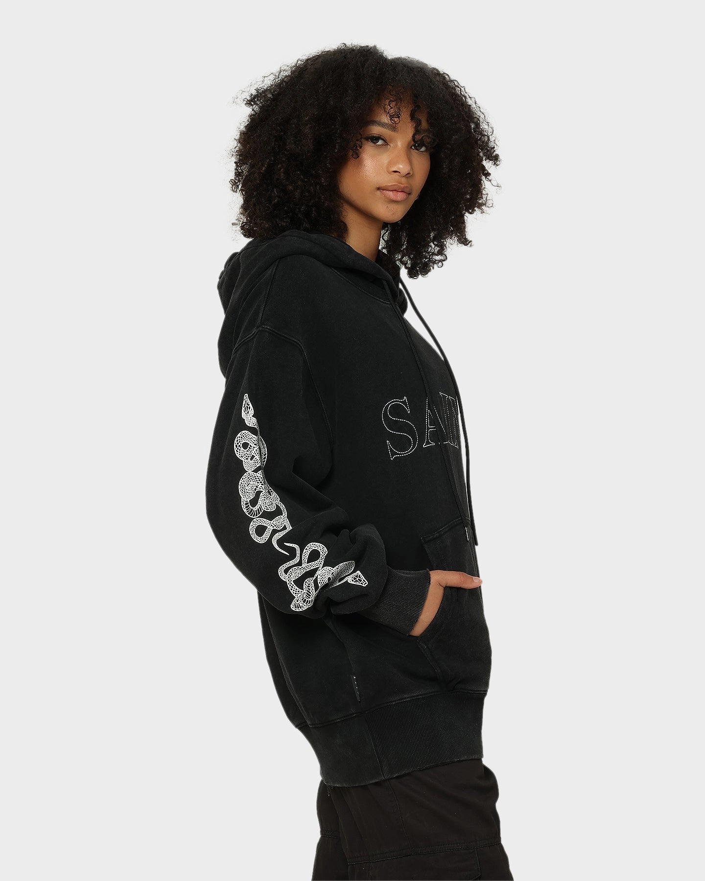 Saint Morta Death Adder Hoodie Black mid-length Layer Base