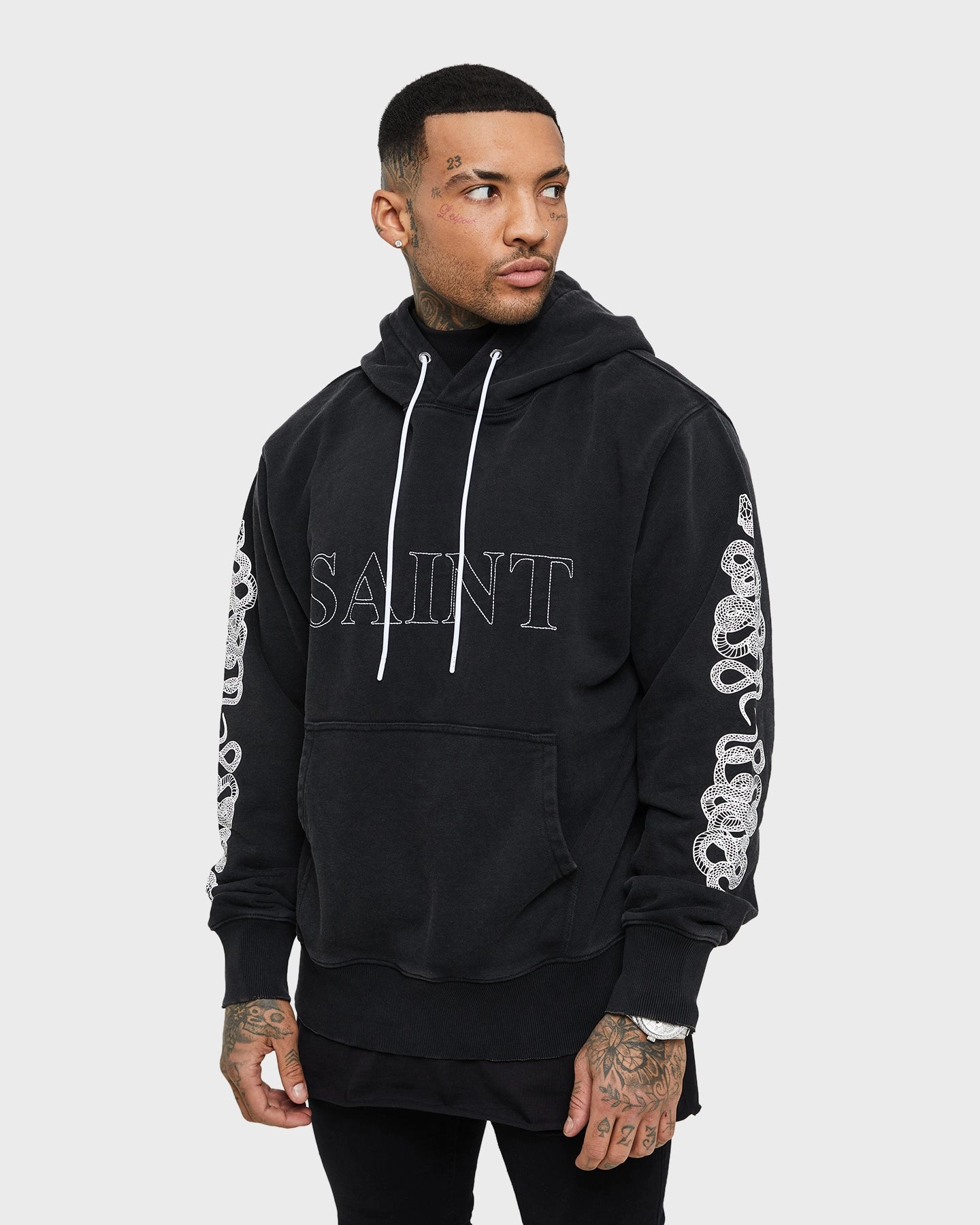 Saint Morta Death Adder Hoodie Black rural people Dual Layer Ventilation