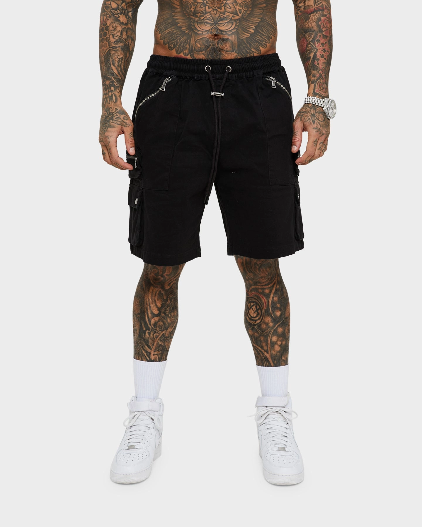 Effortless Style Saint Morta Desolation Cargo Shorts Black