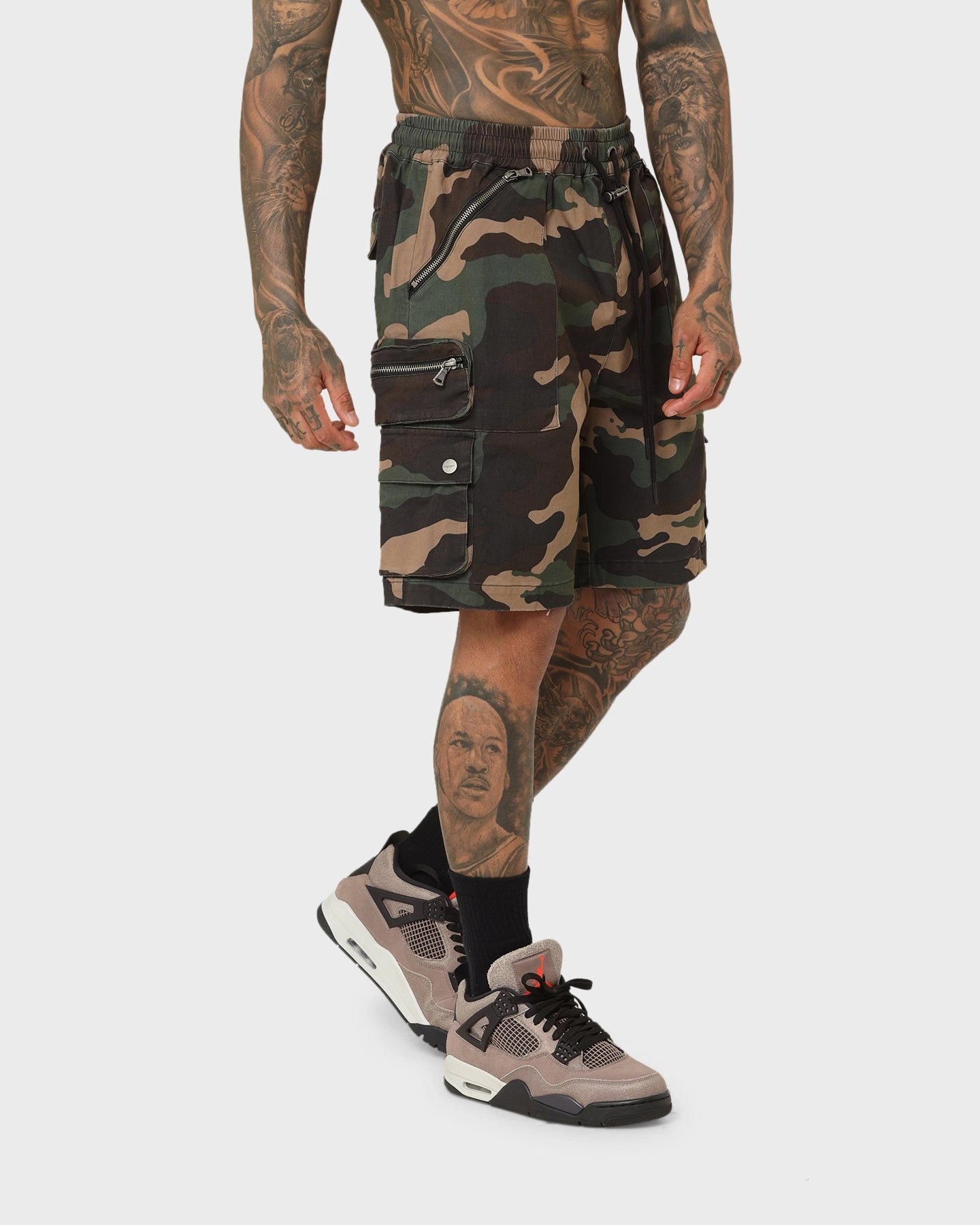 Wrinkle Free Fabric Saint Morta Desolation Cargo Shorts Woodland Camo