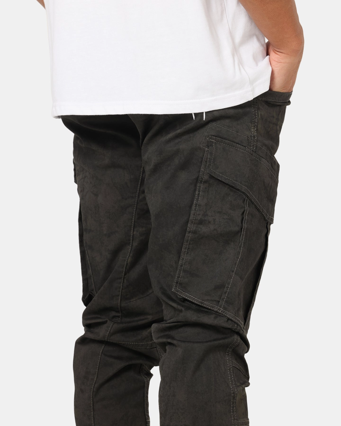 Saint Morta Distressed Cargo Pants Black Trendy Look Trendy Style