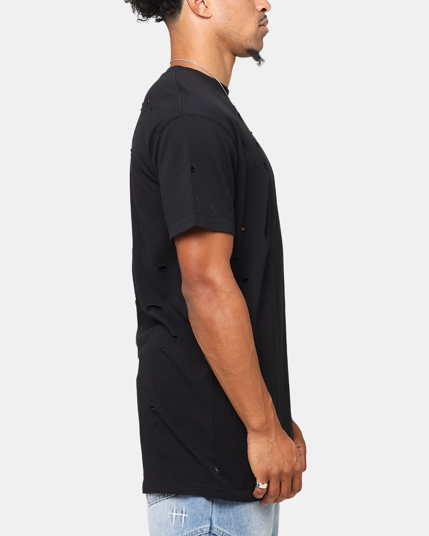 Saint Morta Distressed Lafayette T-Shirt Black AntiStaticFinish
