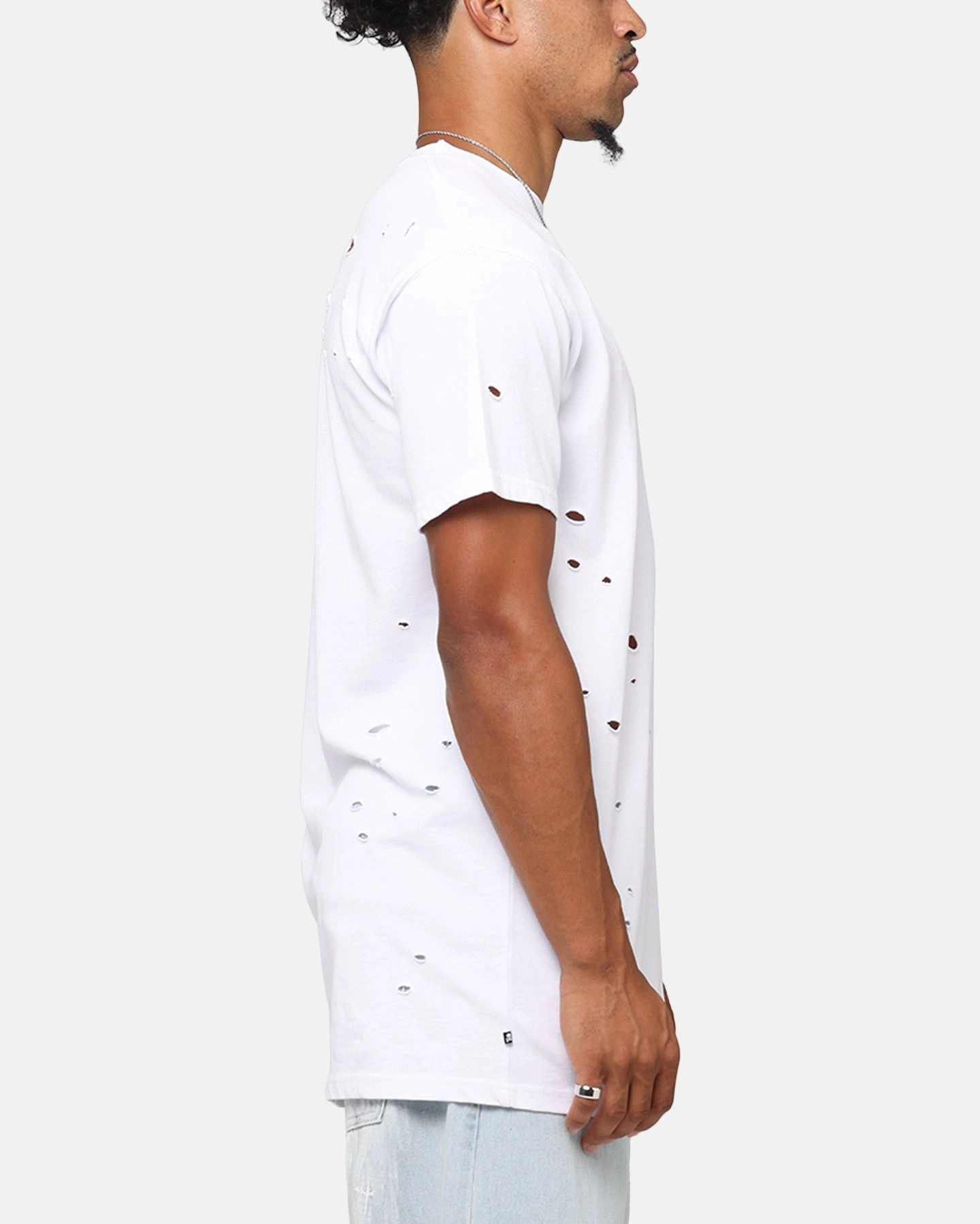 Saint Morta Distressed Lafayette T-Shirt White Easy Fit Wear