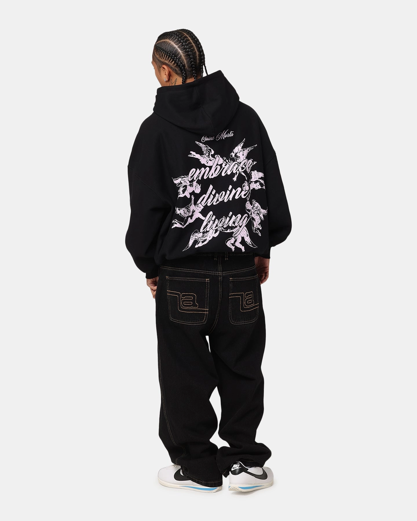 suitable for promotional activities Saint Morta Divine Living Hoodie Black