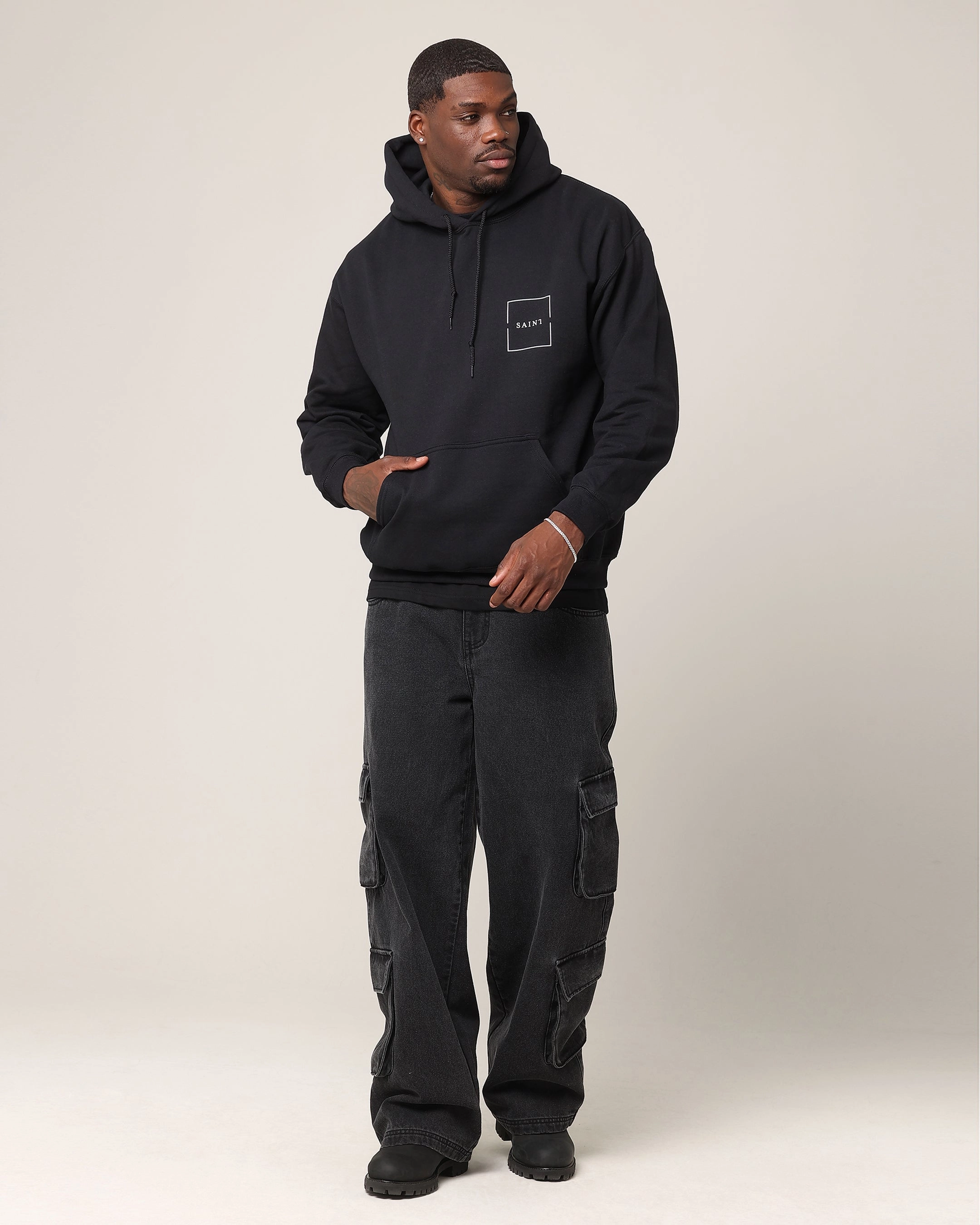 Saint Morta Division Hoodie Black Disseminate suitable for self use