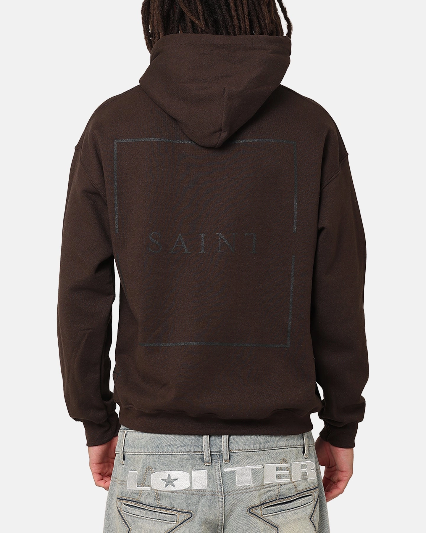 Premium single crewed Saint Morta Division Hoodie Brown