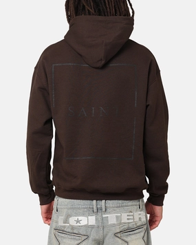 Premium single crewed Saint Morta Division Hoodie Brown