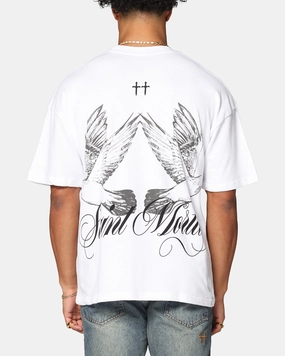 Layered Look Saint Morta Dover Drop Shoulder T-Shirt White