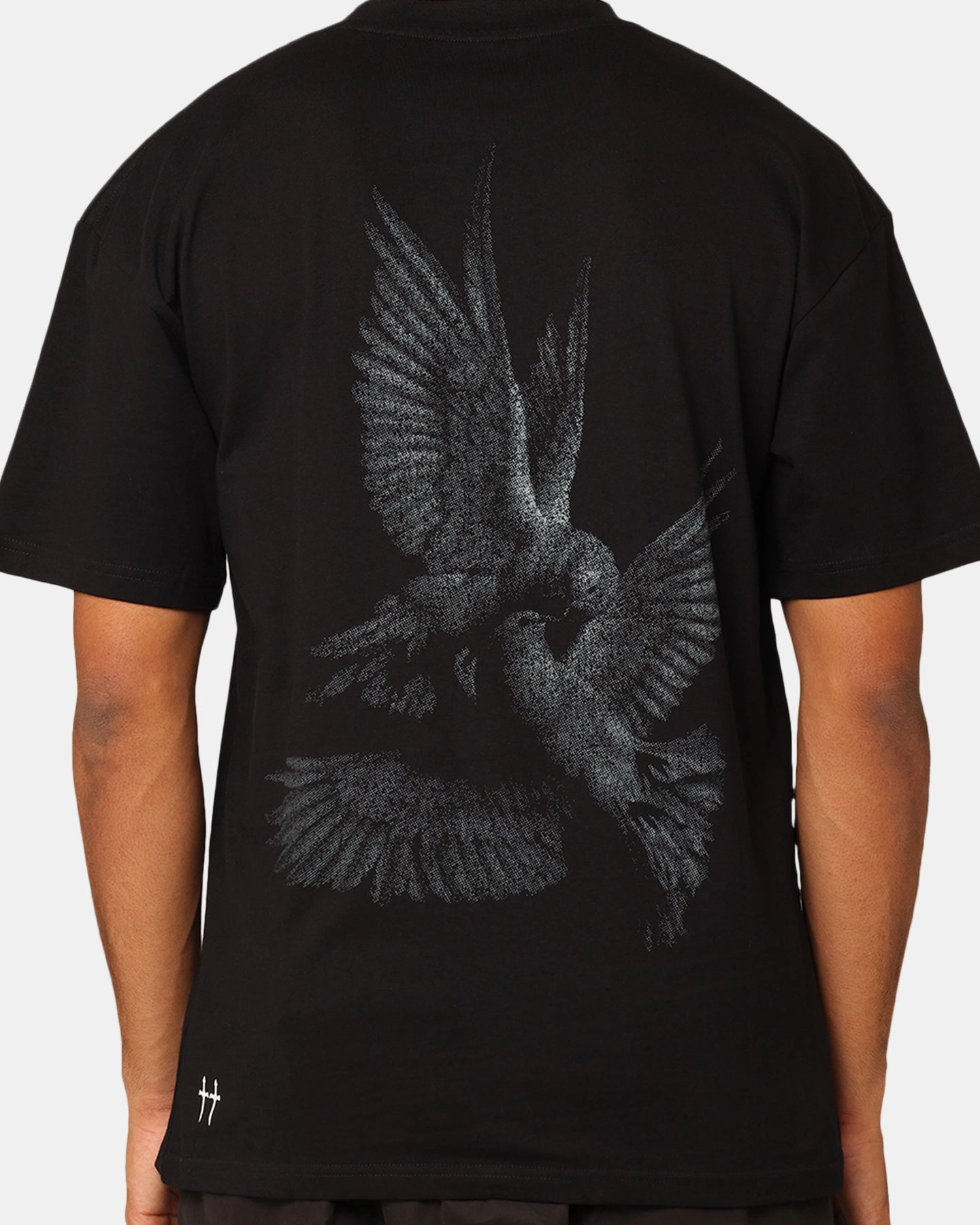 Saint Morta Doves Drop Shoulder T-Shirt Black Chill Wear