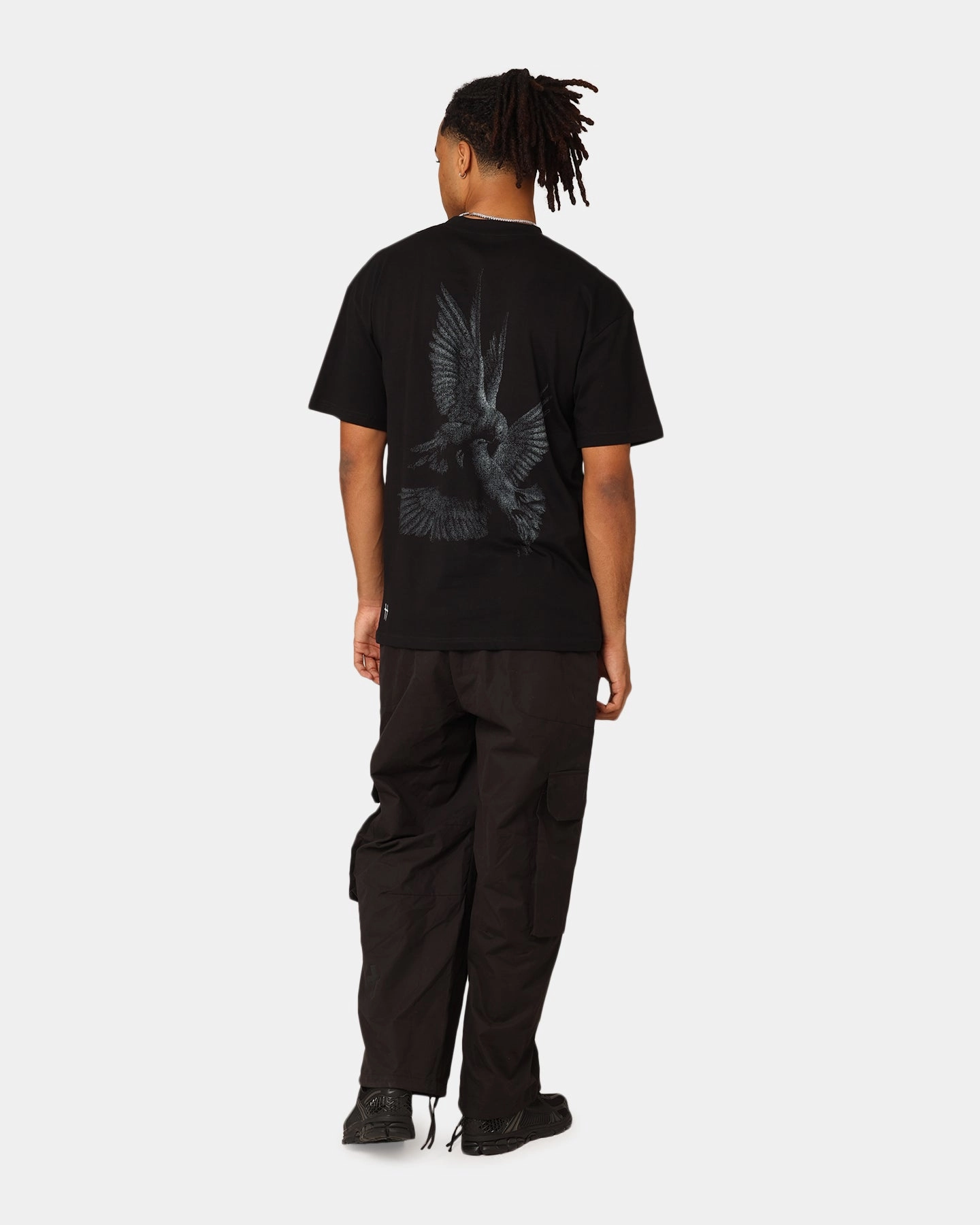 Quality Layer Saint Morta Doves Drop Shoulder T-Shirt Black