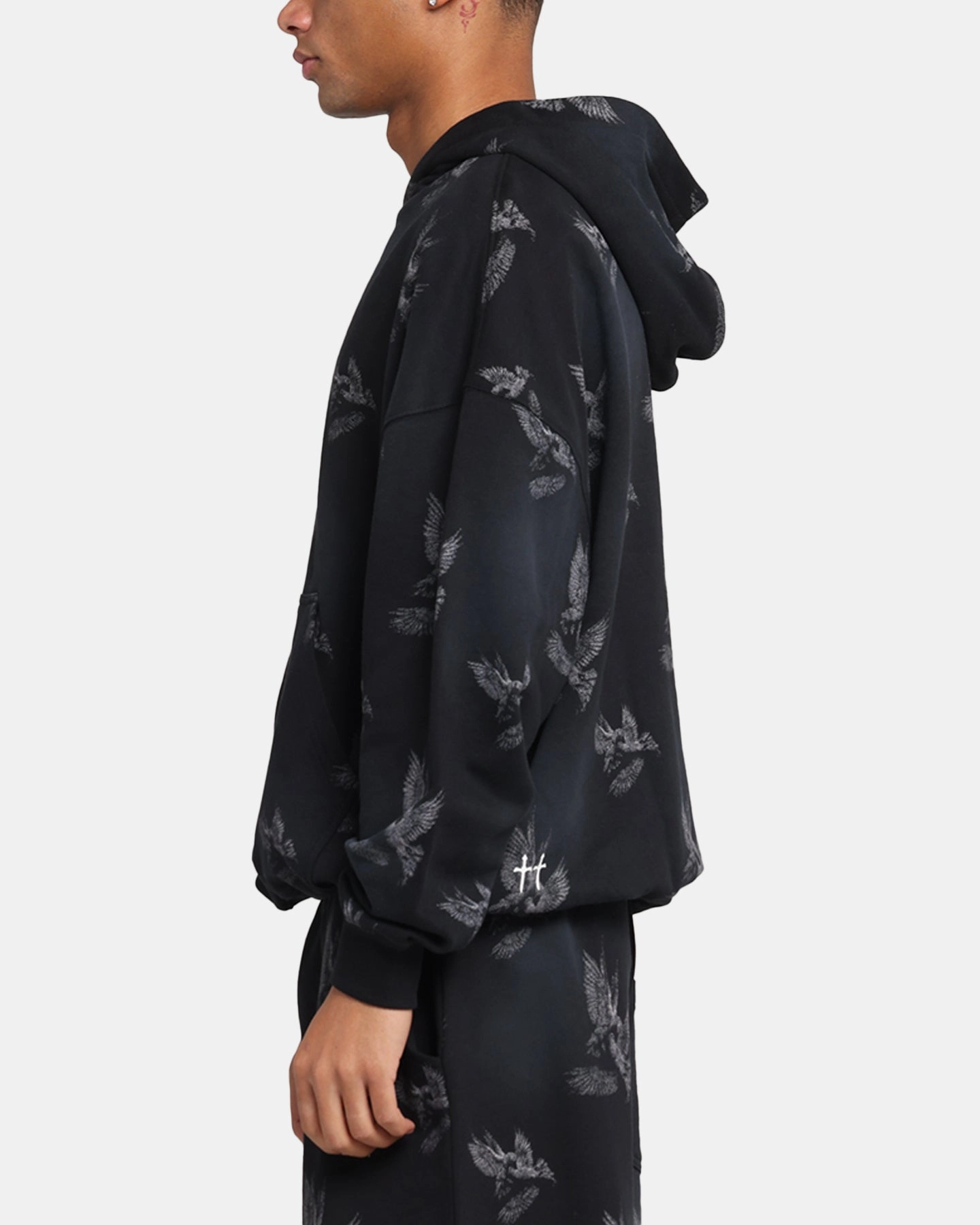 Quick Release Closure Outdoor Ready Saint Morta Doves Premium Hoodie Black