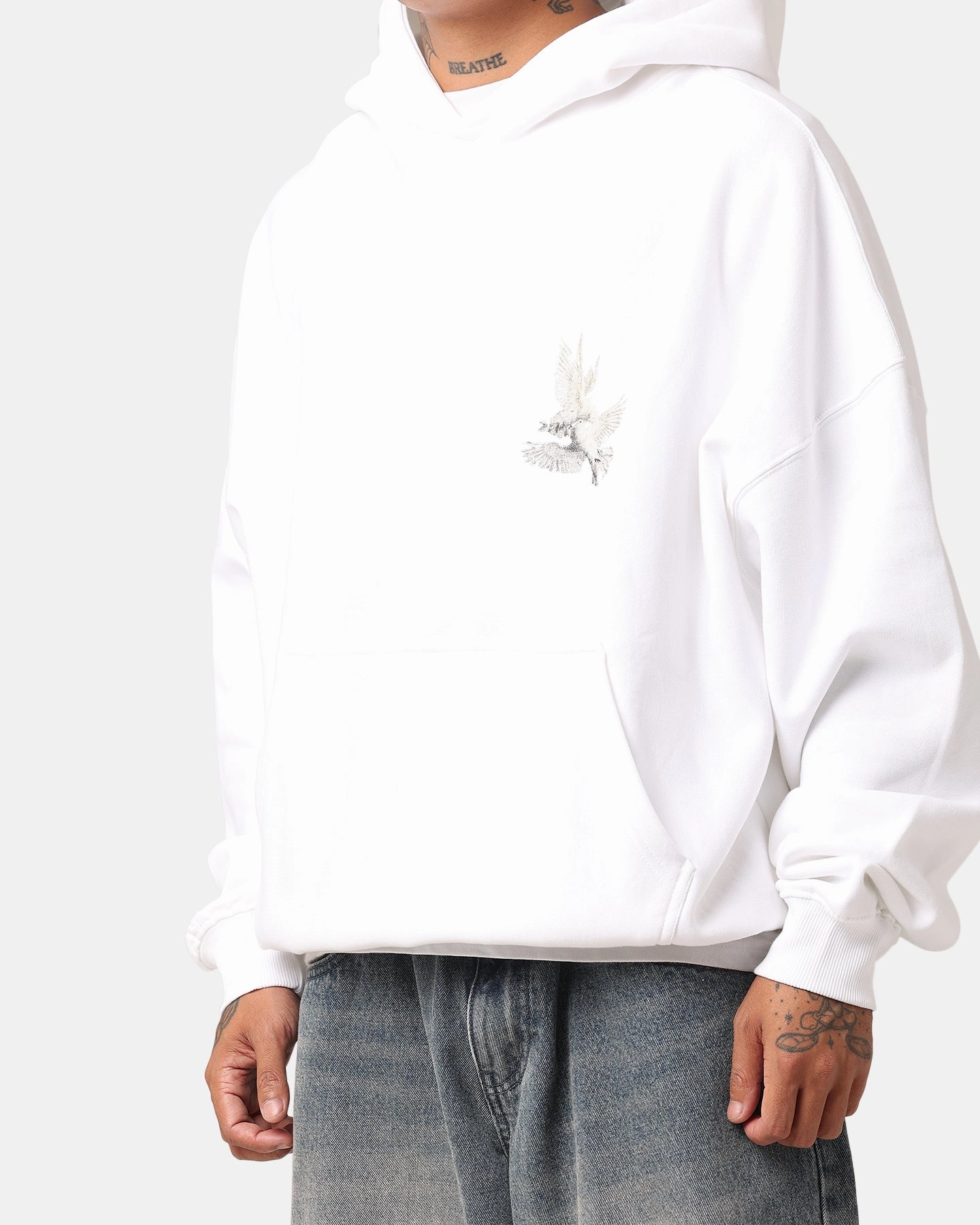self - treat Versatile Wear Saint Morta Doves Premium Hoodie White