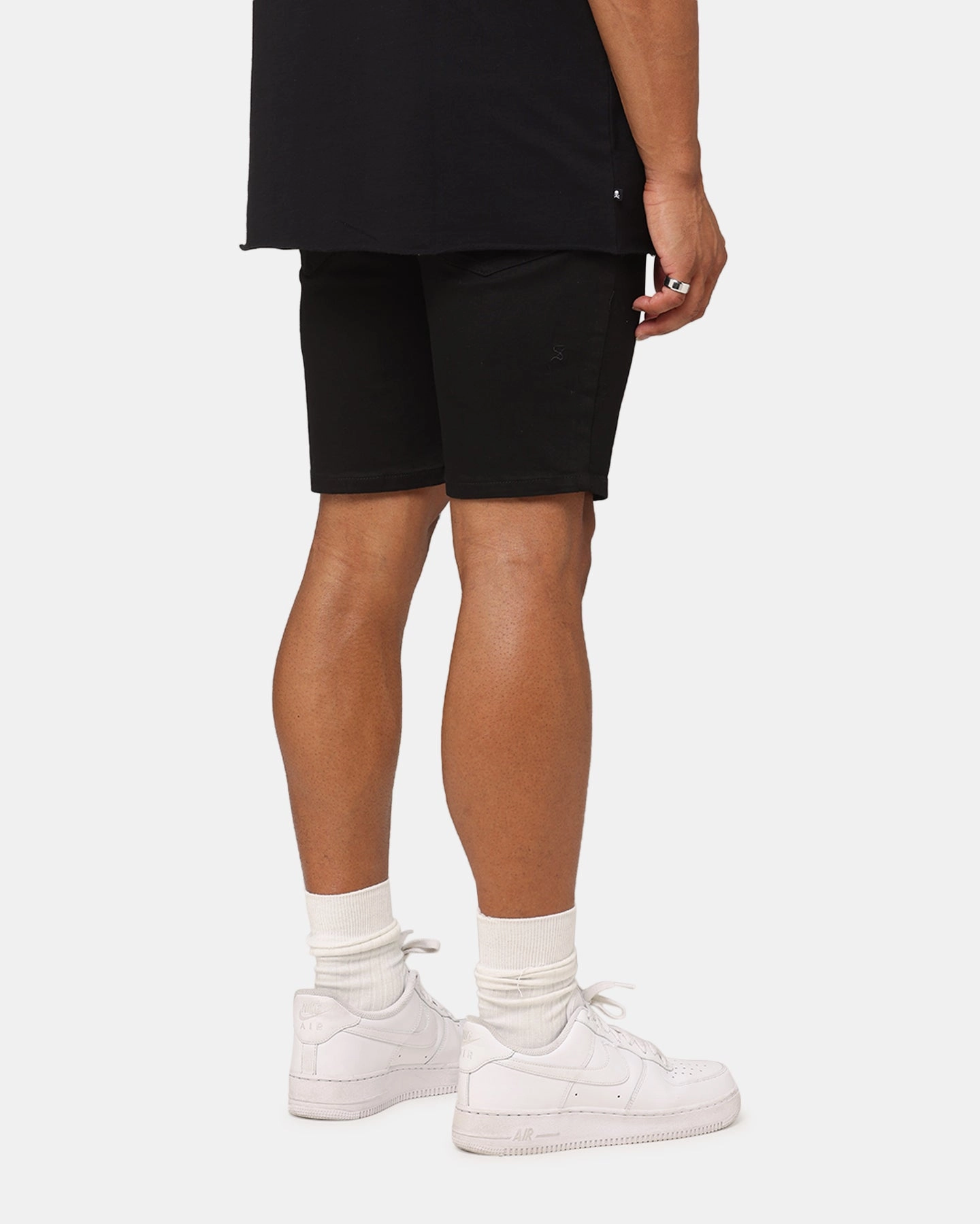 Saint Morta Dynasty Denim Shorts Black cycling clothing