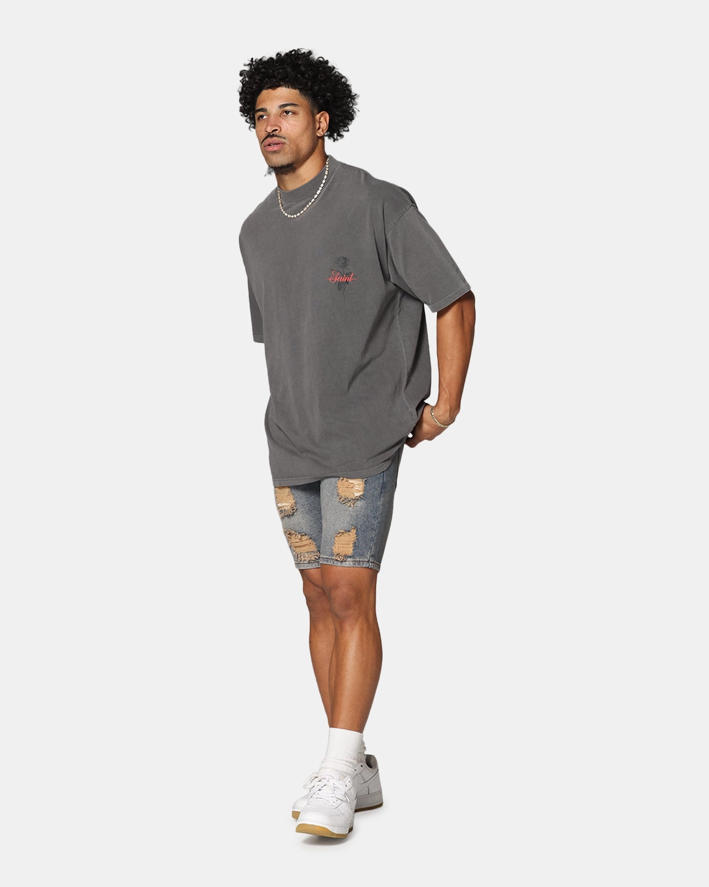 Abrasion Dispersing Weave Saint Morta Dynasty Thrash V2 Denim Shorts Dirty Denim