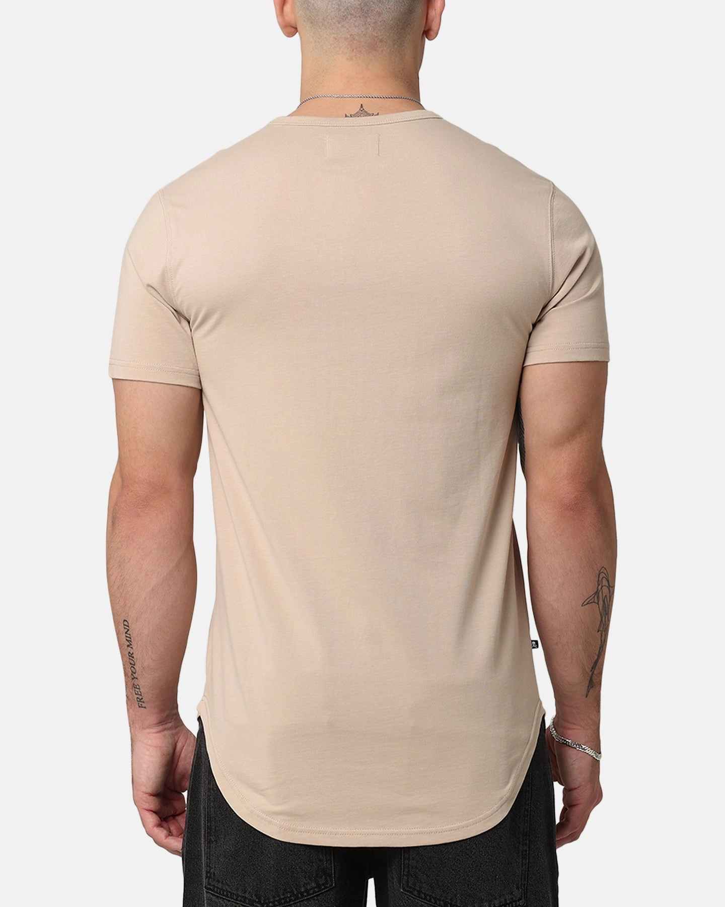 Slim Fit Design Saint Morta El Duplo Scribere T-Shirt Stone