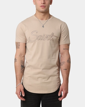 Bold and Comfortable Saint Morta El Duplo Scribere T-Shirt Stone