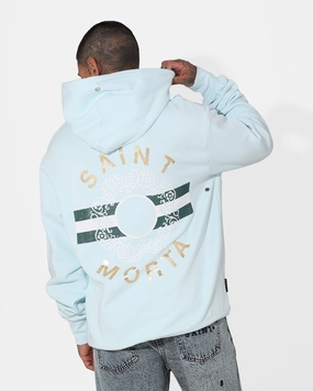 snap closure Saint Morta Elemental Hoodie Pale Blue