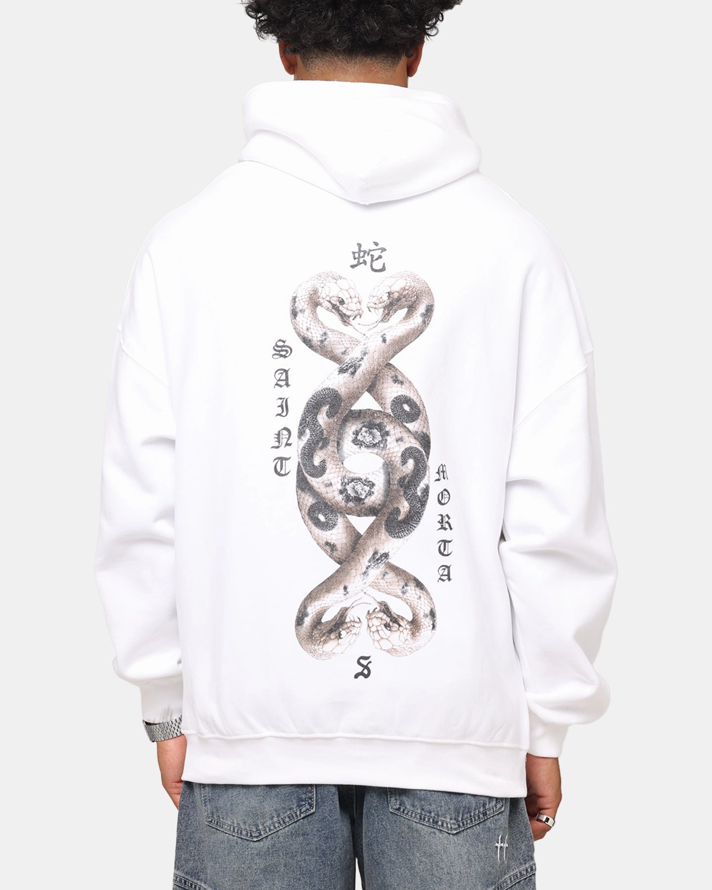Quick Zip Saint Morta Entanglement Hoodie White