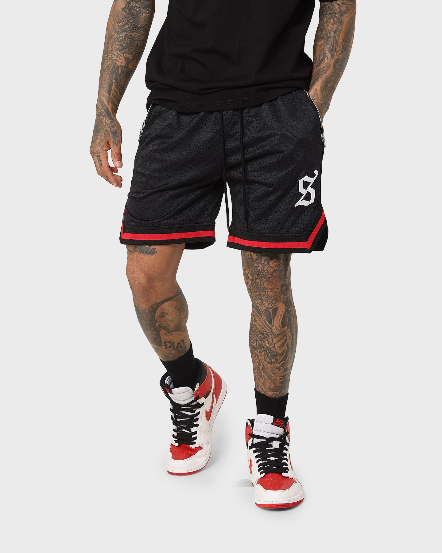 Saint Morta Envogue All-Star Basketball Shorts Black/Red Formal Wear