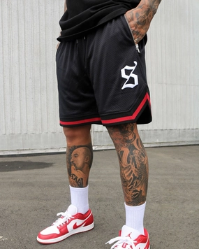 Saint Morta Envogue All-Star Basketball Shorts Black/Red Casual Clothing dress shorts