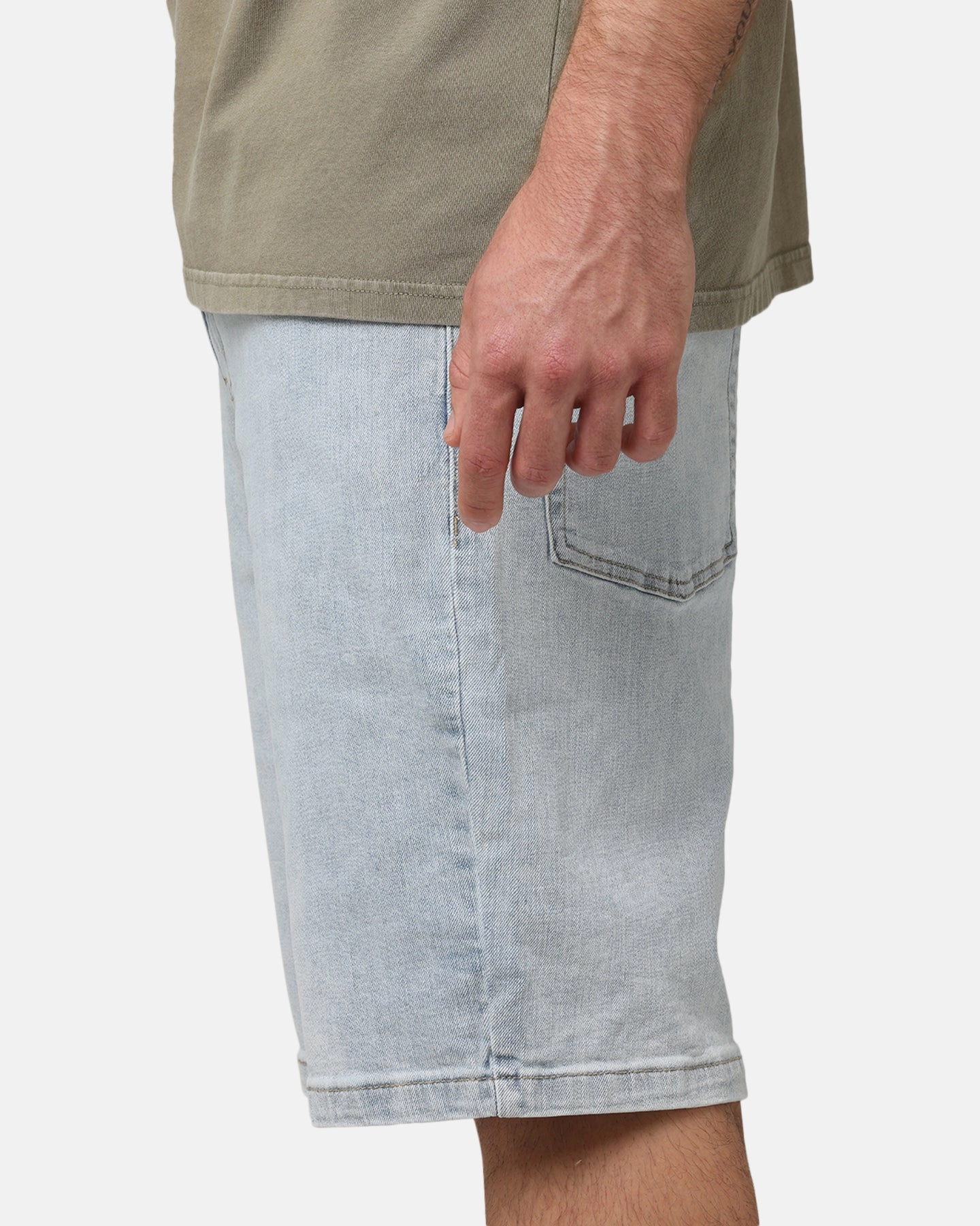 Bohemian style denim material Saint Morta Essential Denim Shorts Light Blue Denim