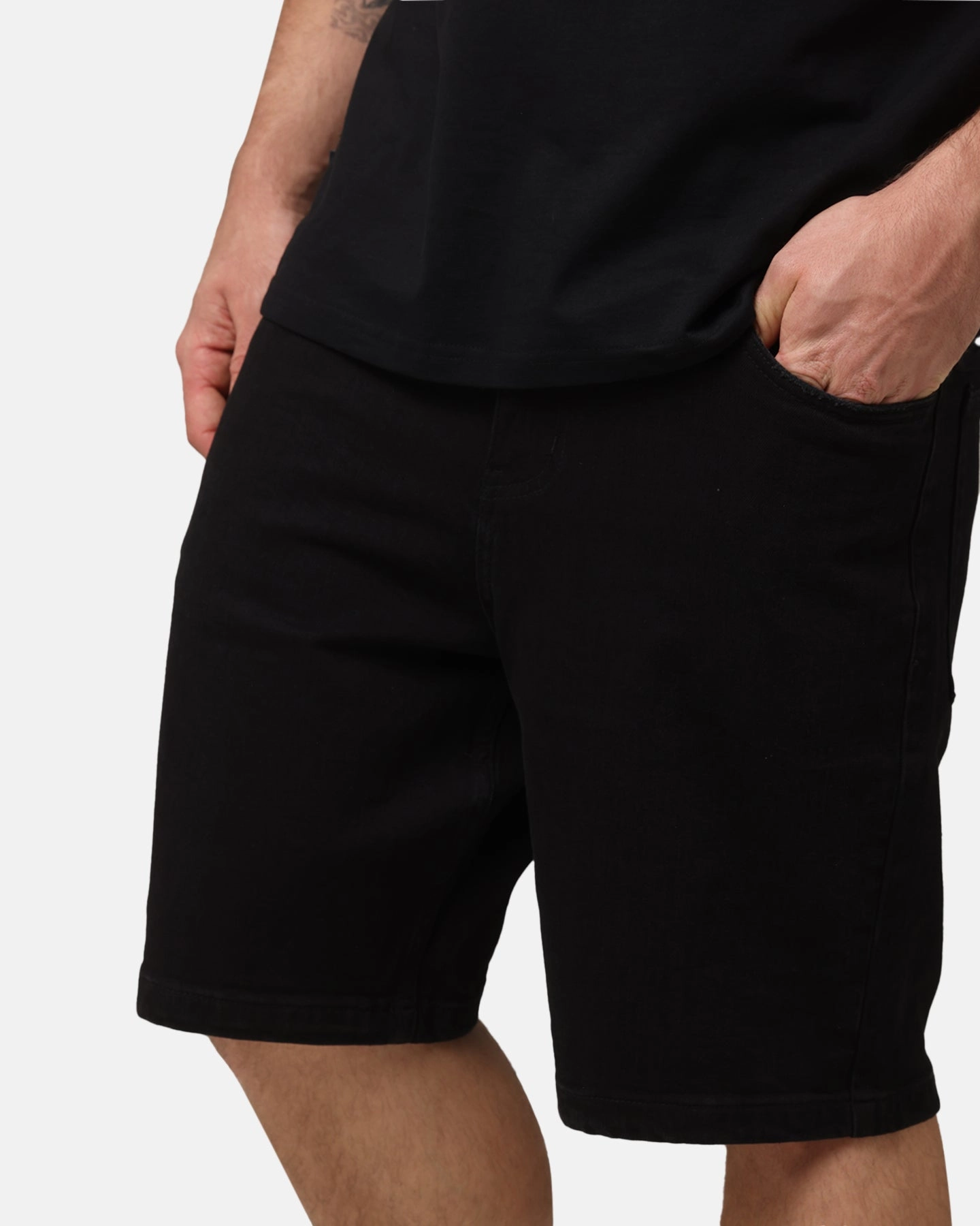 Saint Morta Essential Denim Shorts Washed Black Antibacterial