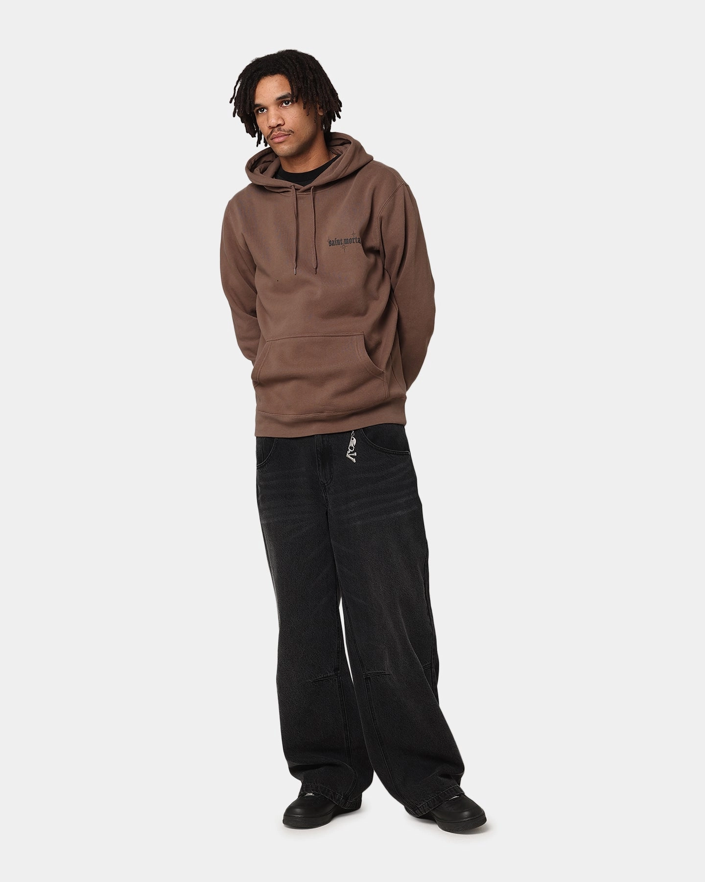 Compression Stitching Stylish Saint Morta Ethereal Hoodie Walnut