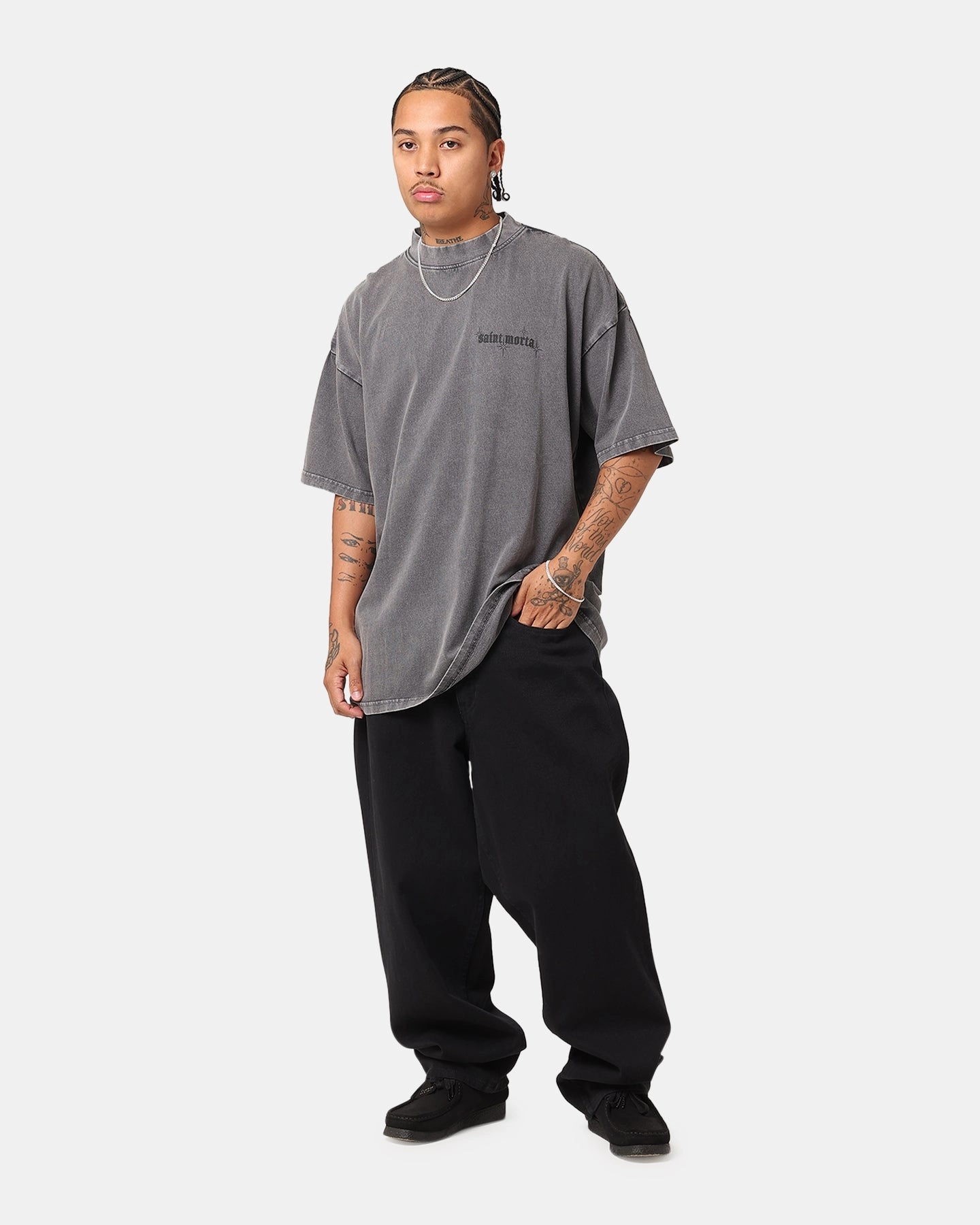 Saint Morta Ethereal T-Shirt Washed Charcoal quick dry