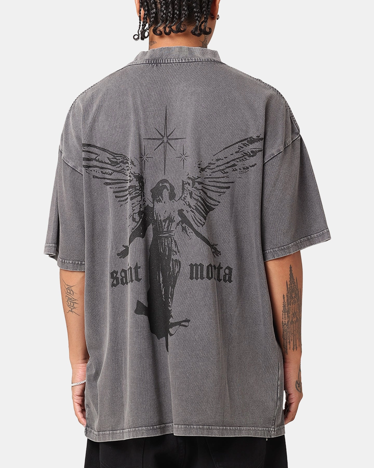 Saint Morta Ethereal T-Shirt Washed Charcoal Athletic and Cool